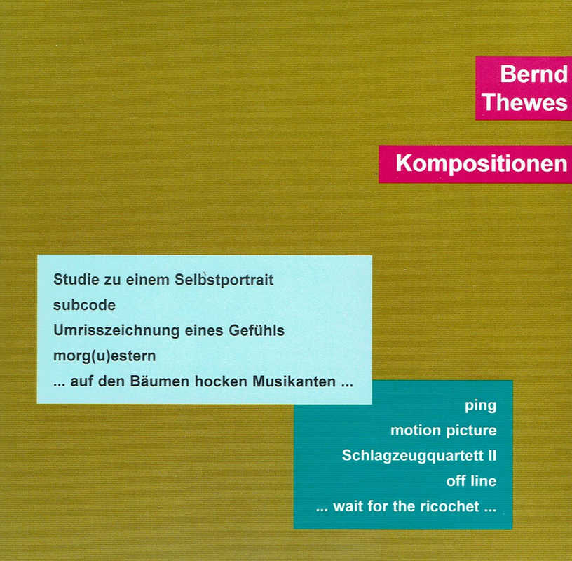 CD Cover ocker mit blauen Rechtecken